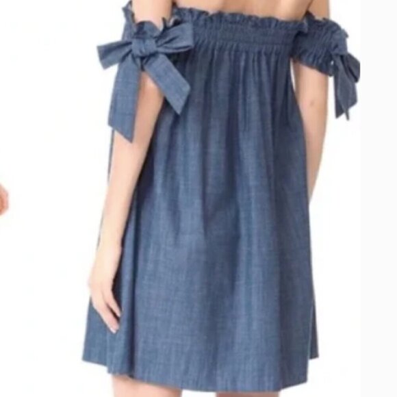 Misa Los Angeles Violeta Off The Shoulder Dress in Chambray sz XS - Picture 2 of 5
